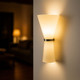 White Up Down Indoor Wall Light E27 E14 In Acid Glass and Nickel Design White Up Down Indoor Wall Light E27 E14 In Acid Glass and Nickel Design